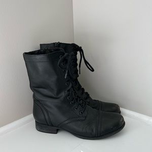 Black Steve Madden Combat Boots